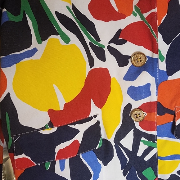 Abstract Floral Print blazer jacket - Picture 12 of 13